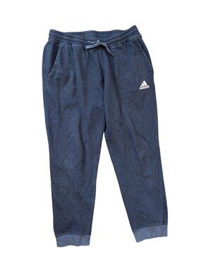 Adidas Navy Blue Heather Fleece Jogger Sweatpants Size Large